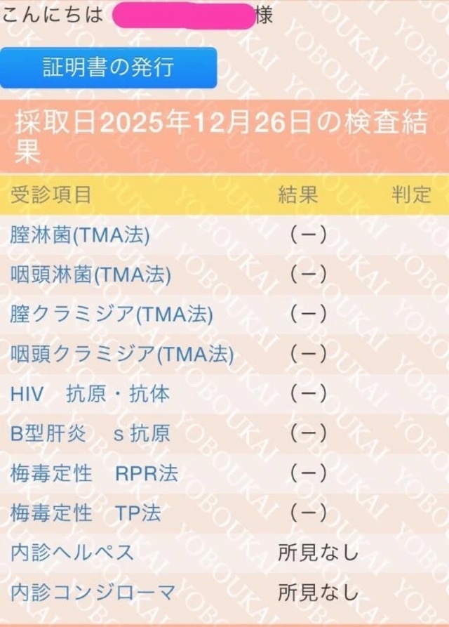 検査結果🙏❤️｜写メ日記｜あお｜鶯谷 ぽっちゃりデリヘル エンジェルマスカット