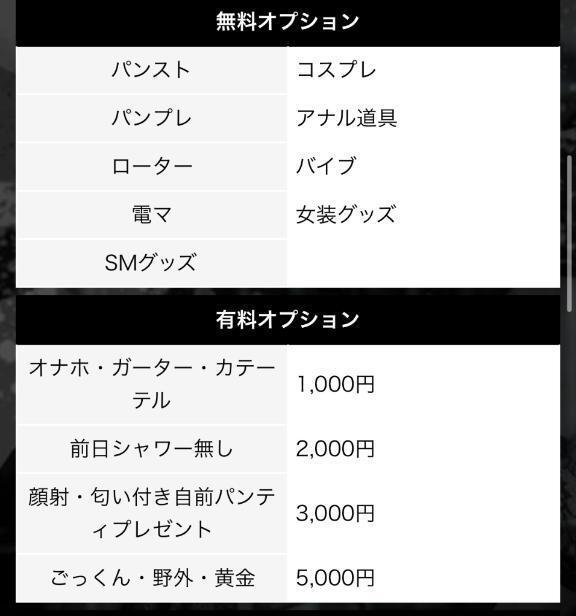 📢〈プレイ一覧、オプション〉｜写メ日記｜りぜ｜鶯谷 出張M性感 変態なんでも鑑定団