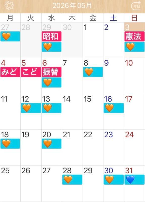 5月シフト再