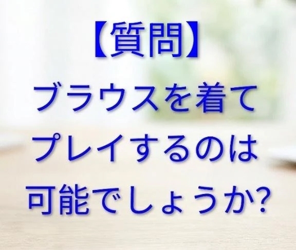 【質問】ブラウスを着てプレイは可能？