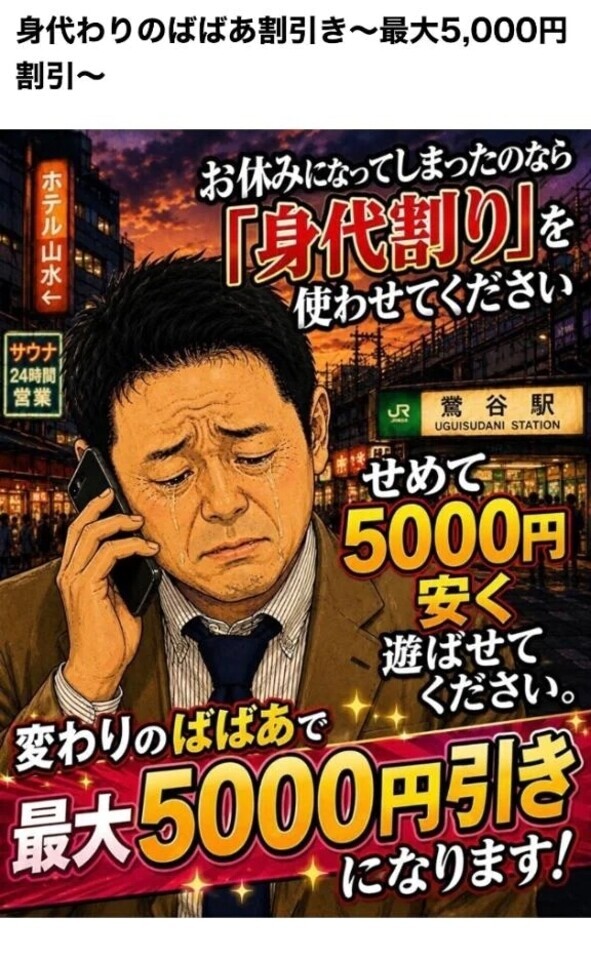 💝身代わりばばぁ割引｜写メ日記｜三橋｜鶯谷 人妻デリヘル 熟女の風俗最終章鶯谷店