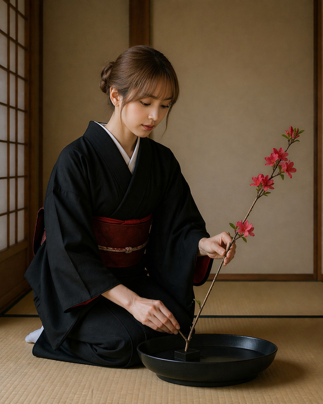 静かな朝の手元