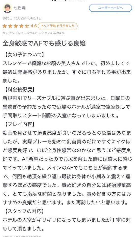 【お礼写メ日記】