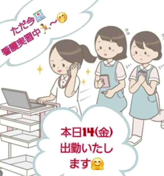 本日14(金)出勤いたします🤗
